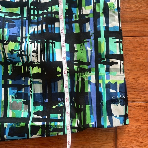 Leslie Fay Modest Long Sleeve Belted Duster Shirt Dress Abstract Geometric Sz 8 - Picture 10 of 10